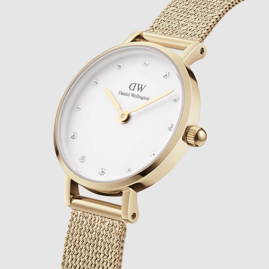 Đồng Hồ Dw Daniel Wallington Petite Lumine Pressed Evergold Nữ Trắng Vàng